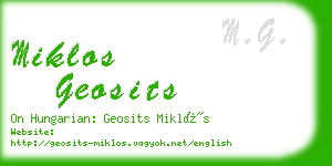 miklos geosits business card